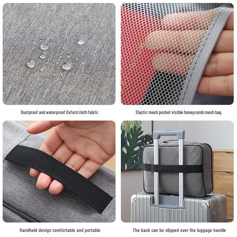 Large Capacity Multifunctional Lockable Document Bag for Family and Passport Storage