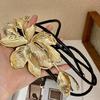 Adjustable Metal Flower Waist Chain Vintage Exaggerated Belt Versatile Golden Tulip Belt  Gift