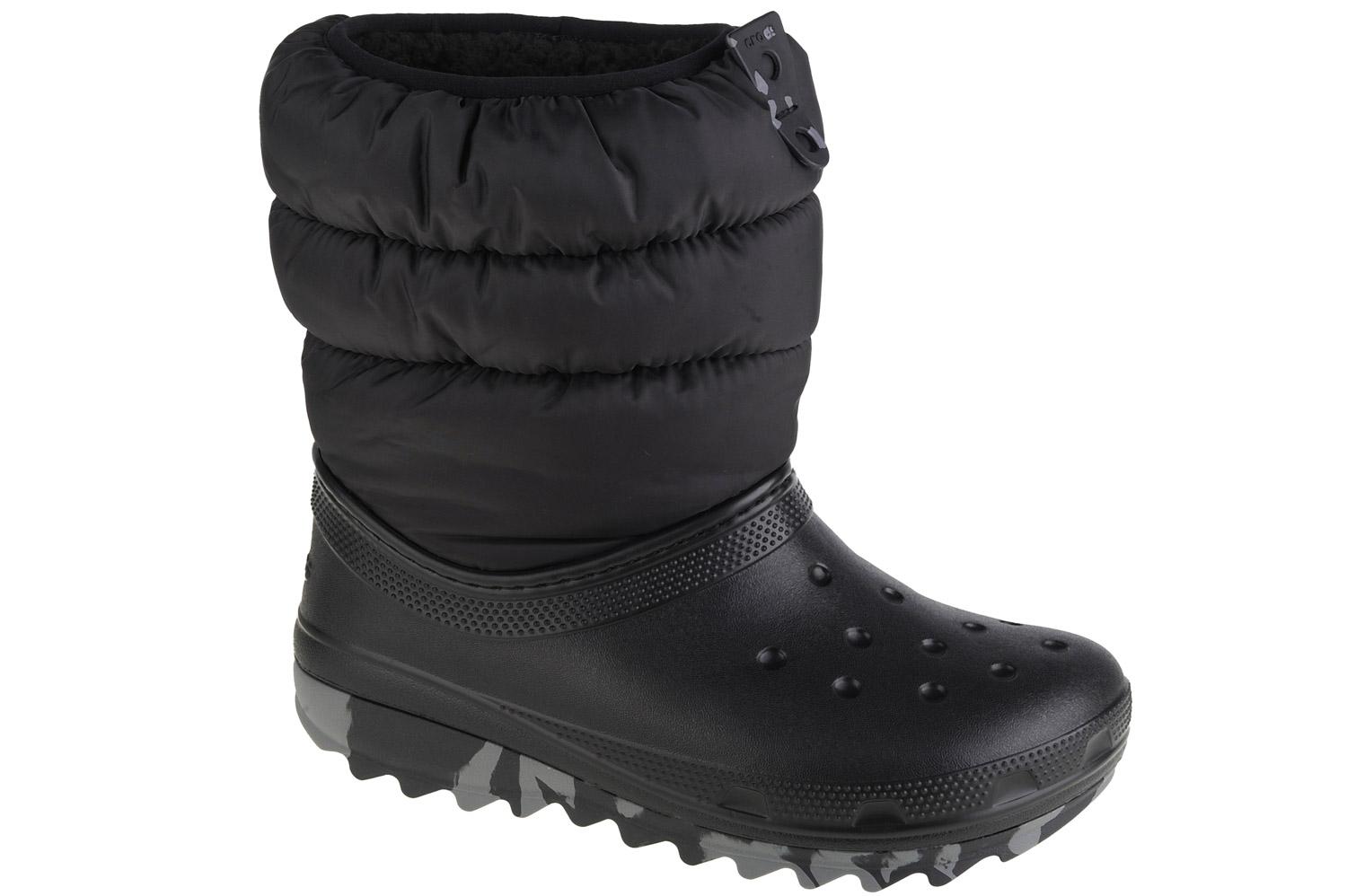 Crocs Classic Neo Puff Boot Kids, pour Garçon noir Bottes