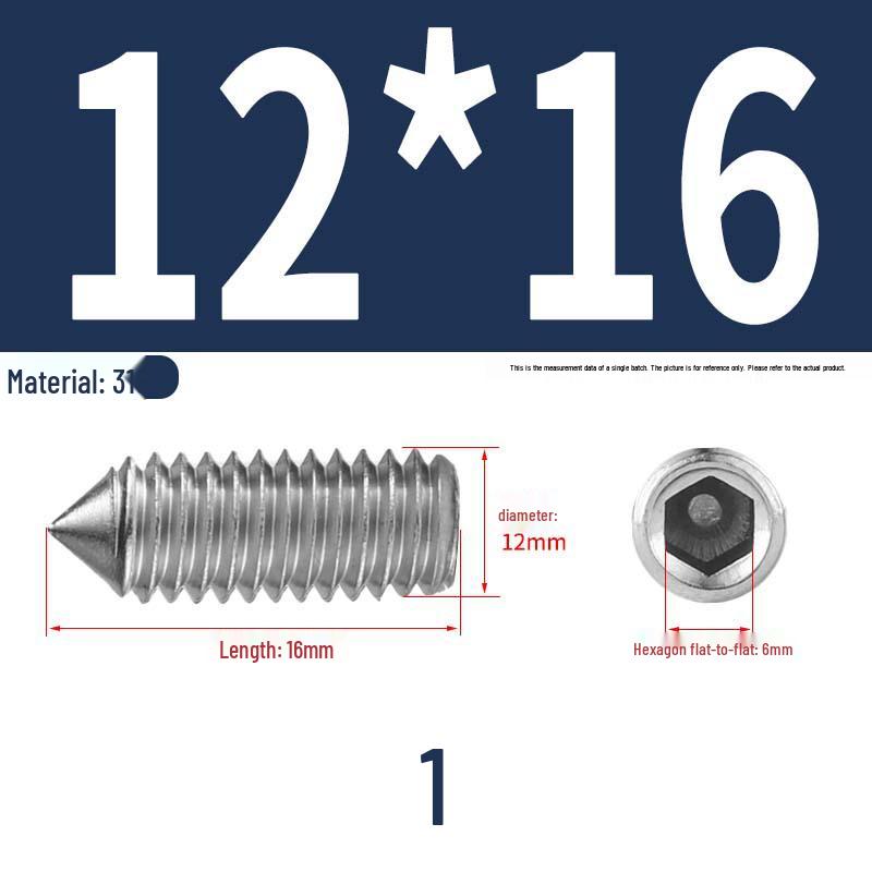 12.9 Edelstahl 304 Innensechskant Kegelspitze Gewindestift M2/M3