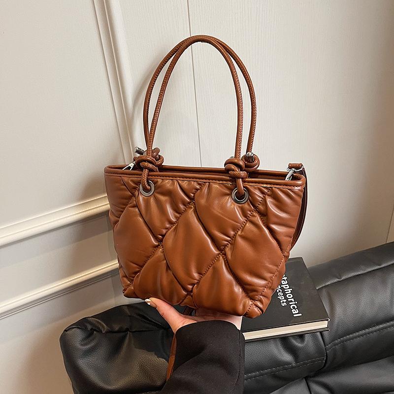 Premium Sense Rhombus Schultertasche Damen 2025 neue trendige Tragetasche mit großem Fassungsvermögen lässige vielseitige Achseltasche