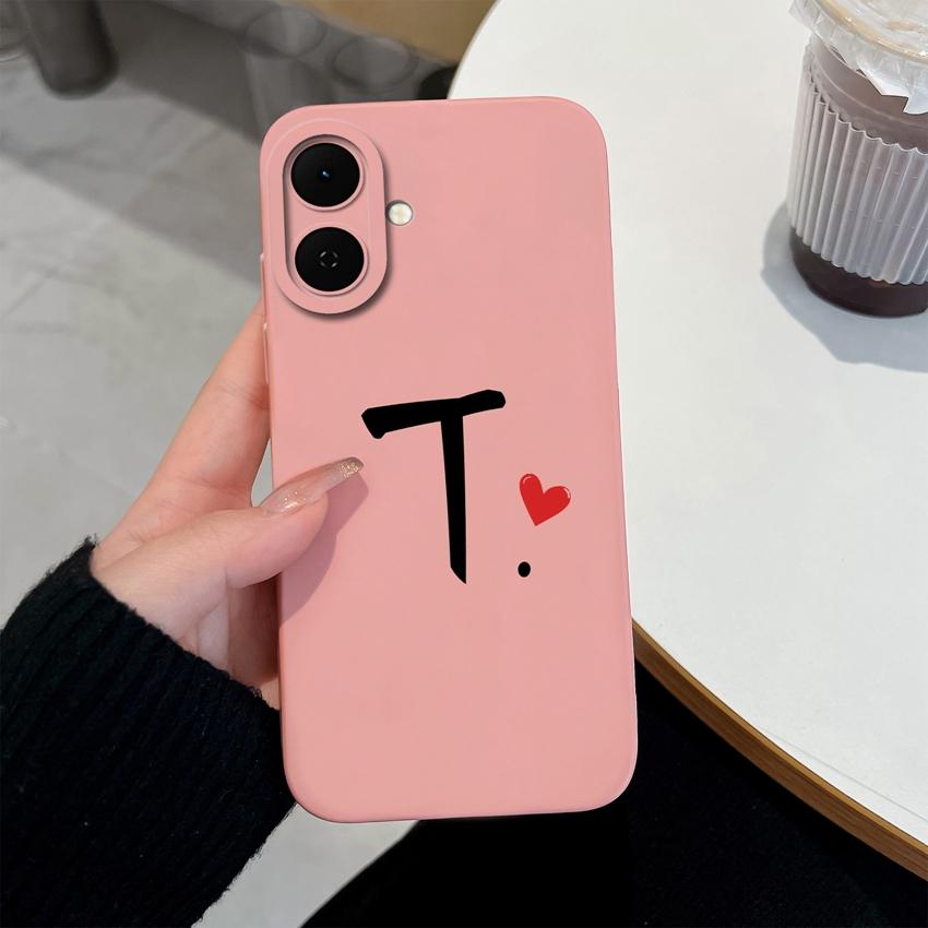 Pink Black Couple Style Phone Cover For Tecno Spark Go 2 3 1 1S Case Simple Letter Housing Soft Silicone Anti Slip Durable Shell