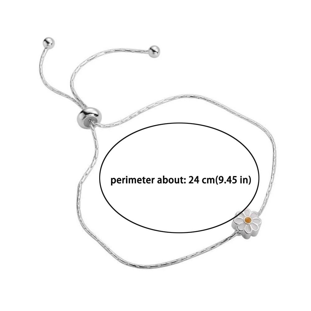 Wristband Women Flower Hand Bracelet Adjustable Friendship Bracelet Sweet Daisy Bracelet  Friends