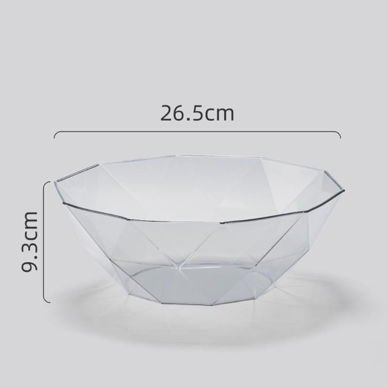 Irregular Desktop Fruit Bowl Basket Geometric Snacks Candy Storage Holder Transparent Fruit Plate Table Sundries Dropshipping