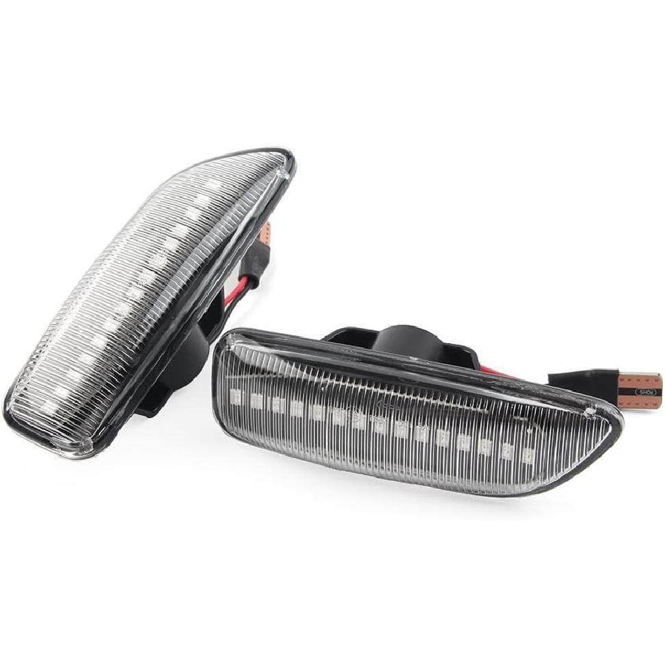 GZYF Front Fender Side Marker Lights for Volvo S60 S80 MK1 V70 MK2 XC70 XC90 Clear Lens, Amber Light