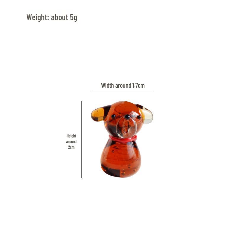 Teddy, Corgi, Shiba Inu, and Pomeranian Glass Animal Ornaments