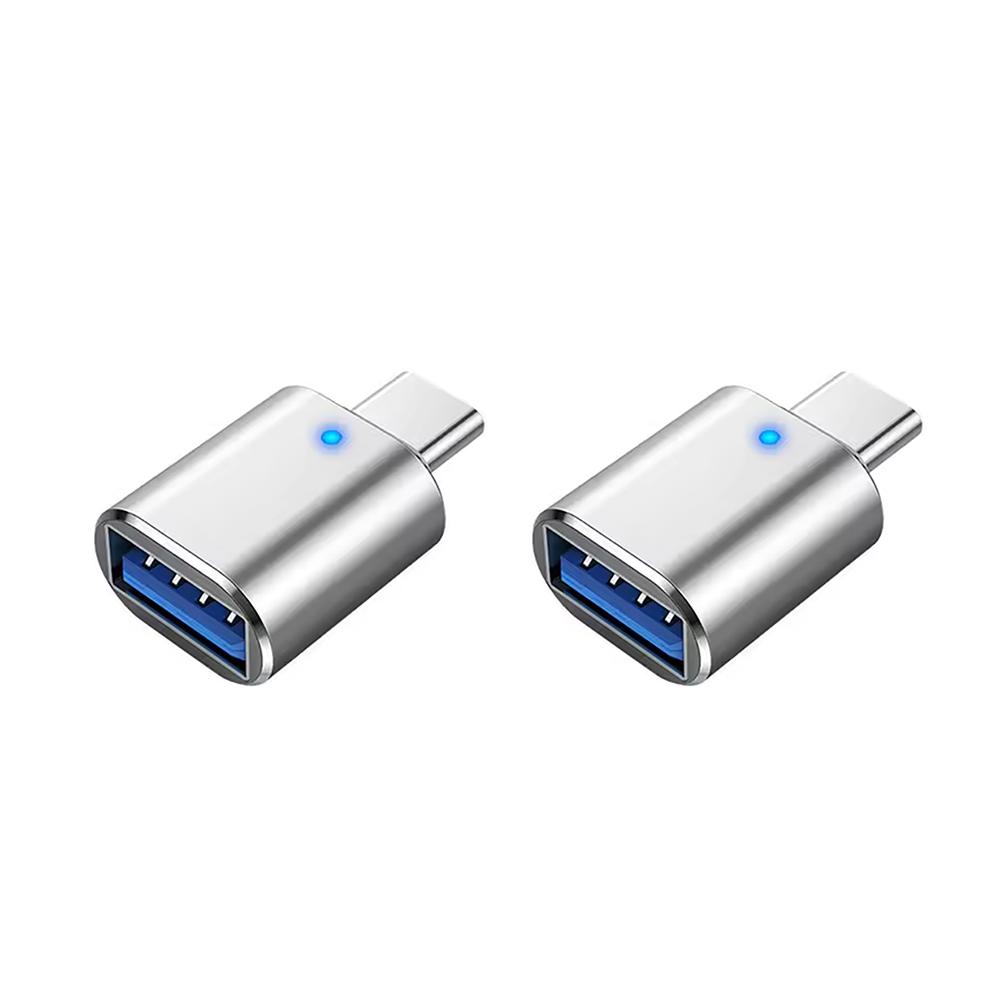 NNBILI 1-5pcs USB 3.0 To Type C Adapter LED OTG To USB C Male To USB A Female Connector For HUAWEI Samsung Xiaomi POCO Adapters 3