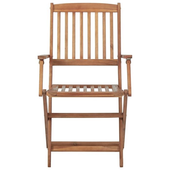 VidaXL Lot de 8 Chaises Pliables d'Extérieur, Sièges de Terrasse, Chaises de Balcon, Meubles de Patio Jardinage, Bois 3075084