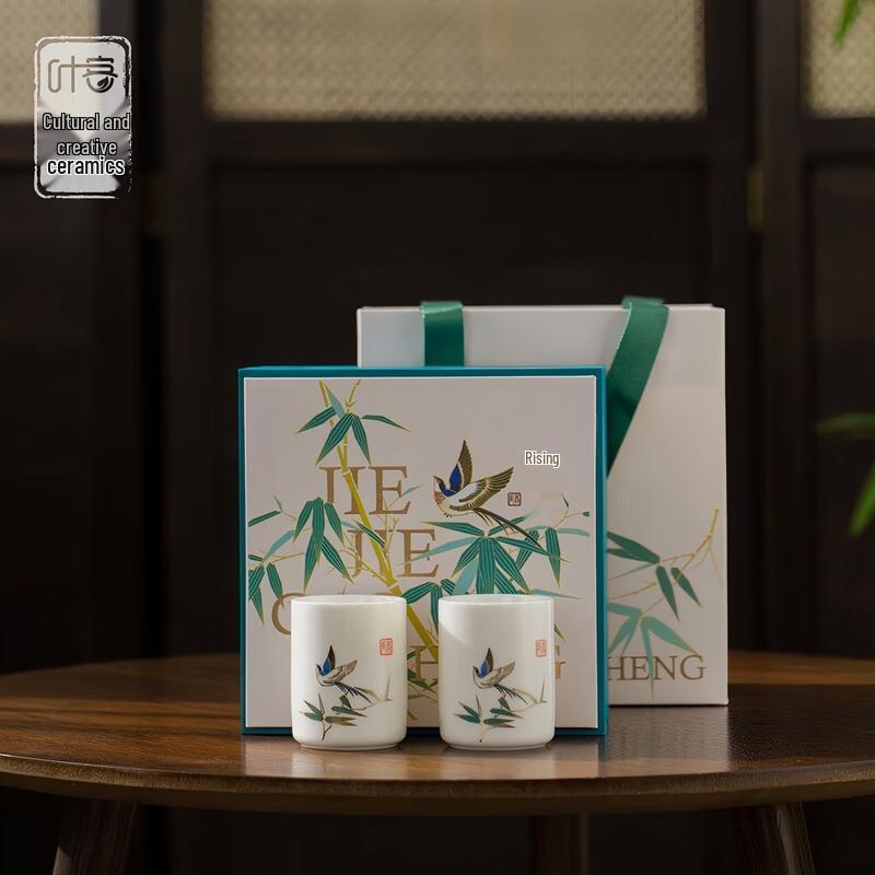 

Подарочный набор фарфоровых пиал Yeke Восходящий бамбук