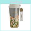 Nerium Oleander Titanium Insulated Cup With Tea Separator For Office And Travel Use