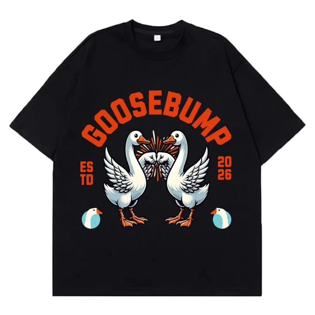 Funny Silly Goose Meme T-Shirt Men Women Hip-hop Vintage T-shirt Short-sleeved Loose 100% Cotton Oversized High Quality T-shirts