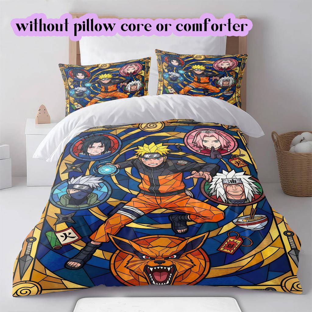 Copripiumino Morbido e Confortevole Anime Naruto, Set Biancheria da Letto per Bambini Regalo, Misura Extra Large, Varie Misure Disponibili