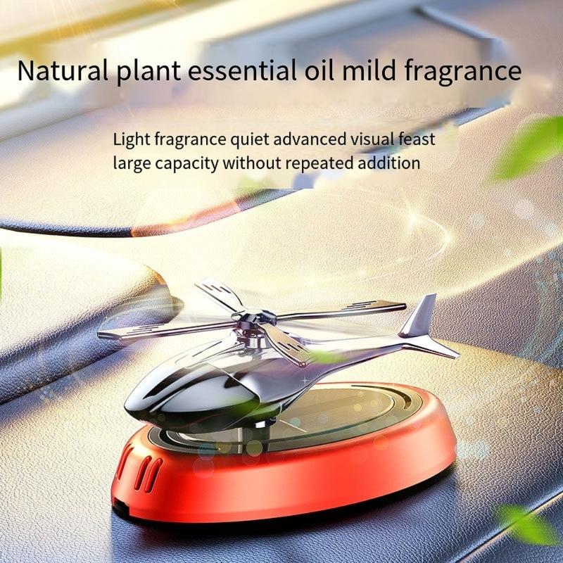 Solar Powered Car Scent Helicopter Car Air Freshener Car Decoration for Office