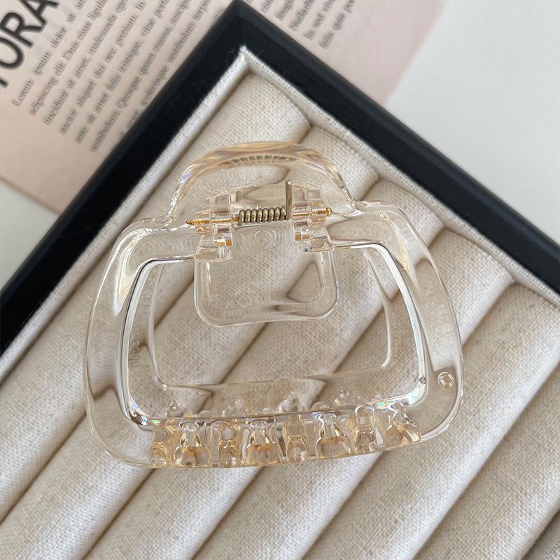 2024 New Style Small Square Claw Clip for Thin Hair - Shark Hairpin for Half Updo Hairstyles.