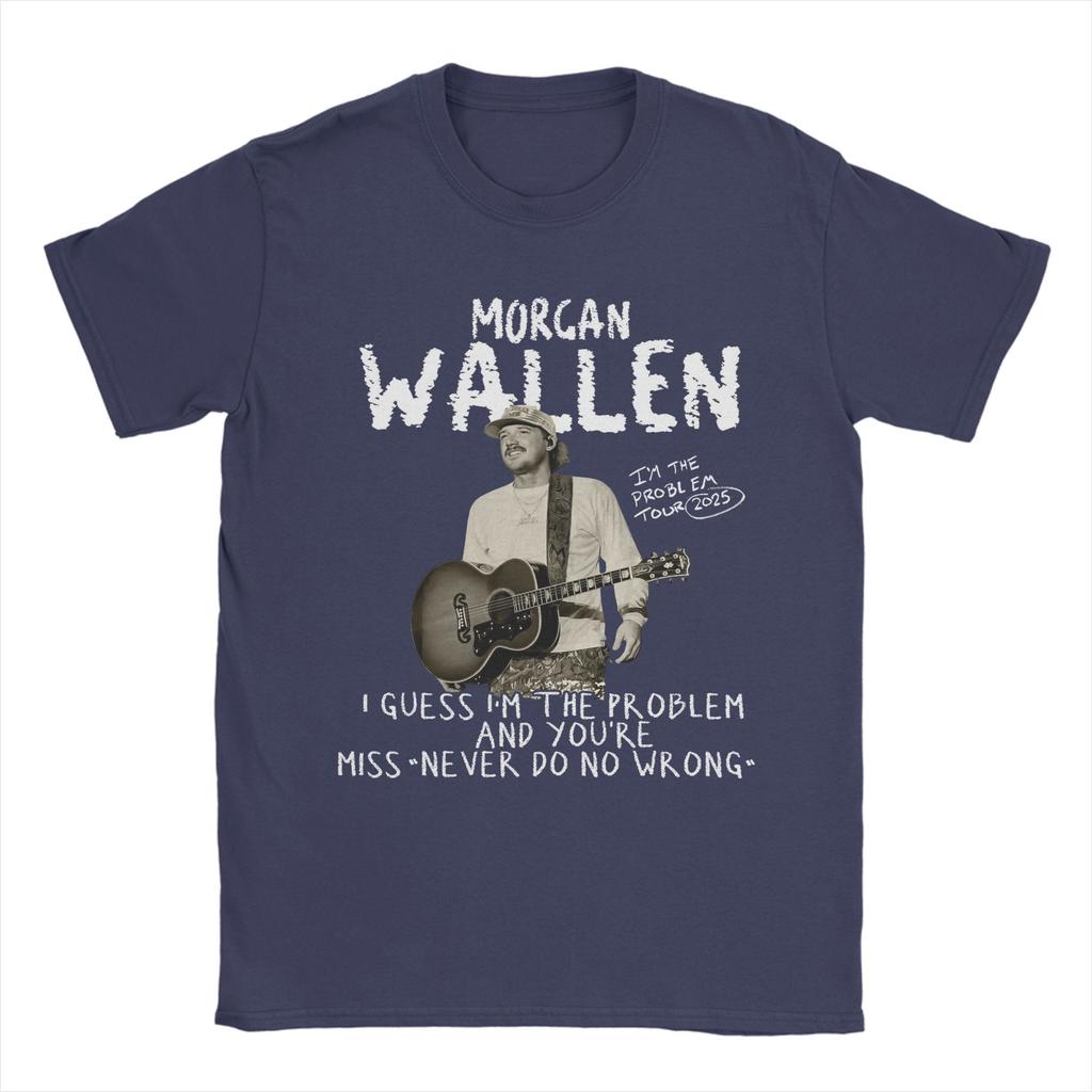 Morgans Wallens T-Shirt Men  Fashion Pure Cotton Tee Shirt Crew Neck Short Sleeve T Shirts Plus Size Clothes