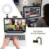 16CM Ring Light LED Lamp Lighting With Clip On Laptop Computer For Video Conference Zoom Webcam Chat Live Streaming Youtube