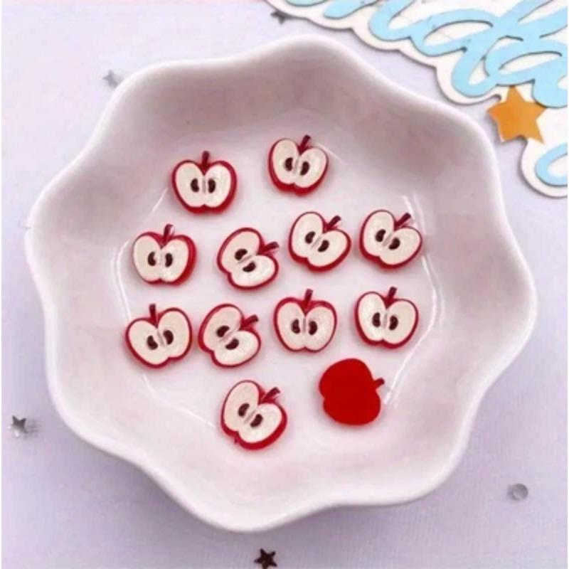 Mini Cute Cartoon Fruit Strawberry Apple Decorations DIY Decoration Nail and Hair Accessories