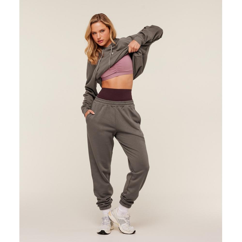 Gymshark Training Oversized Fleece Hoodie Cool Brown B5a7n Nbzg