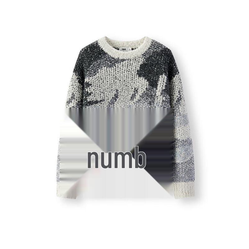 Semir Herren Winter Künstlerischer Colorblock Jacquard Strickpullover