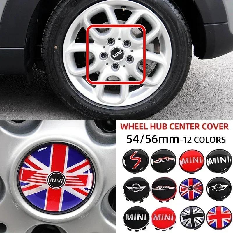 4pcs 56mm 54mm Car Wheel Center Hub Cap Badge Emblem Sticker For BMW Mini Cooper One S JCW R50 R53 R55 R56 R57 R60 F55 F56
