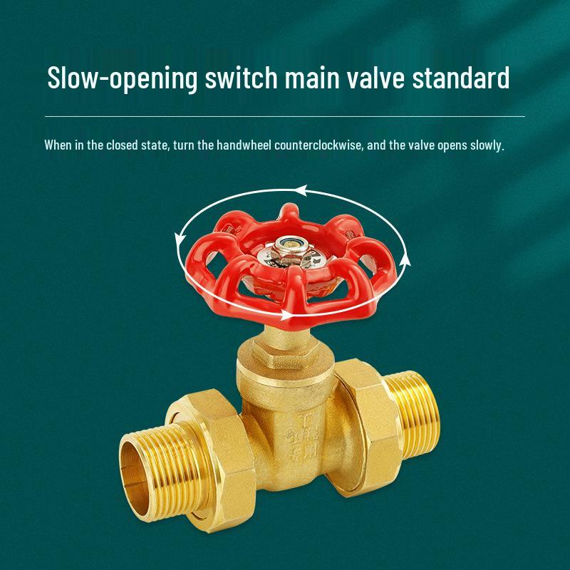 Verdikte Koperen Kogelkraan met Dubbele Unie en Buitendraad, Past op 20mm en 25mm Waterleidingen, 4/6 Punten, DN15, 1 Inch