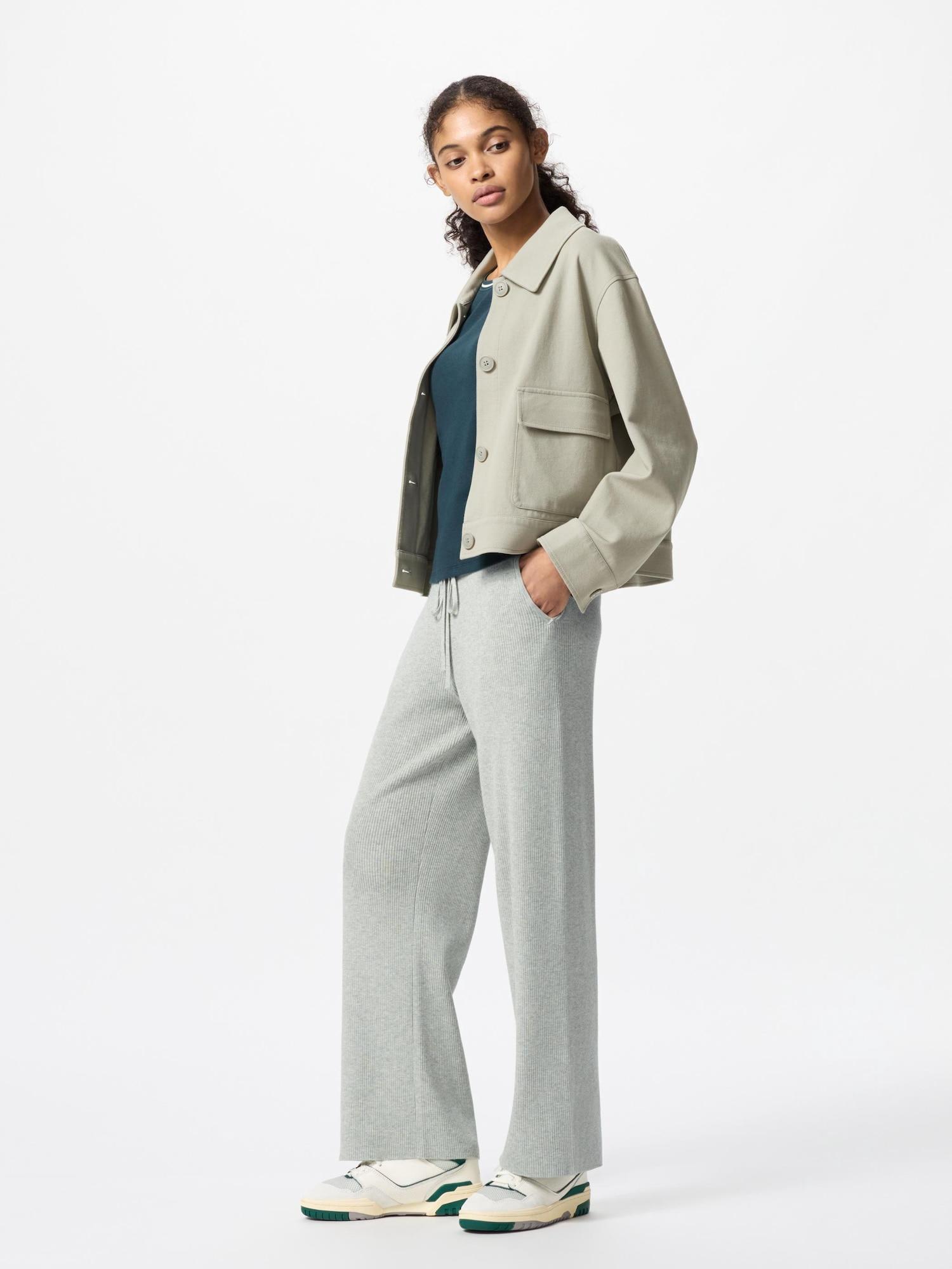 

Штаны Uniqlo Japan с трикотажной резинкой, которые можно стирать 52 GREEN/XS