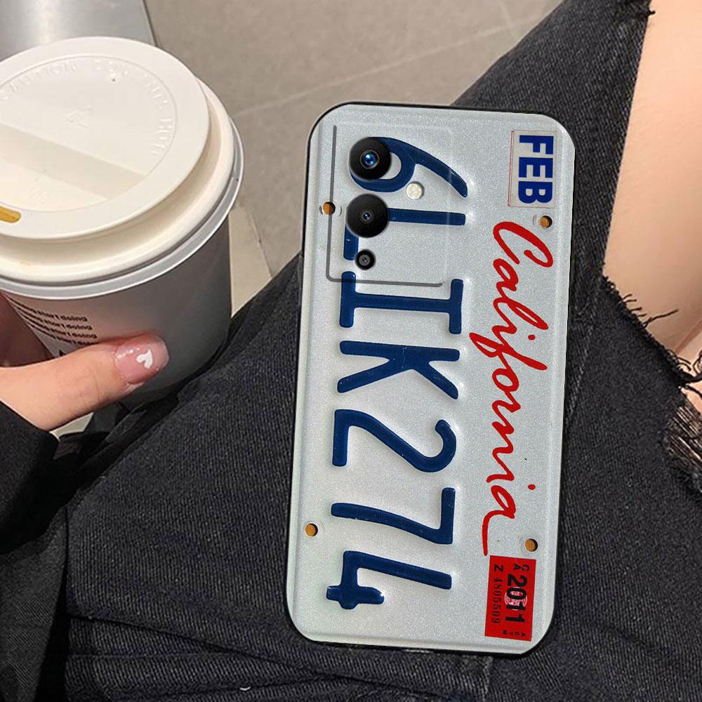 Lucky License Plate Number Phone Case For Infinix TECNO POP SPARK SMART 6 7 8 9 CAMON 40 30 30S 15 16 17 20 20C Pro Case Cover