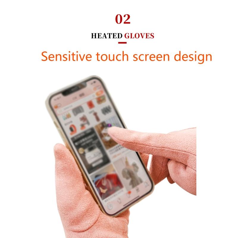 Women Warming Gloves for Outdoor USB Heating Gloves for Ladies