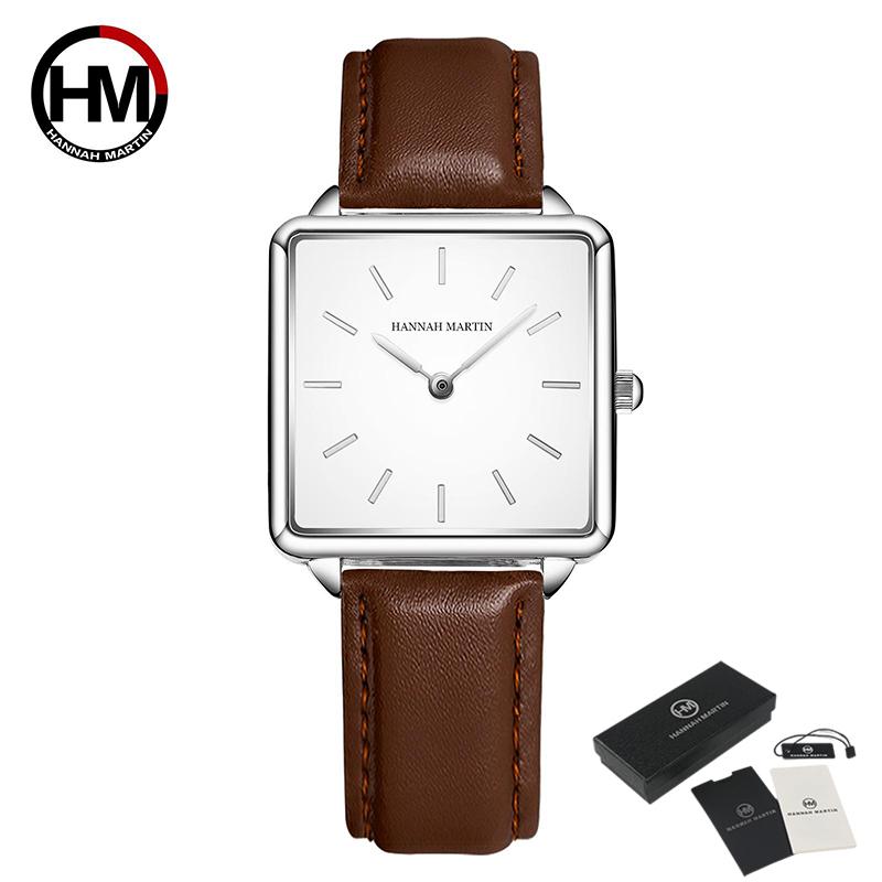 

Жіночі рожеве золото Прості модні повсякденні брендові наручні годинники Розкішні жіночі квадратні шкіряні годинники Relogio Feminino