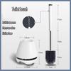 Luxury Silicone Toilet Brush with Ventilated Holder Toilet Brush with Stainless Steel Handle and Quick Dry Antibacterial Holder