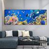 Abstract Animal Canvas Painting Underwater World Dolphin Fish Shark Posters and Prints Wall Art Picture Room Home Decor No Frame