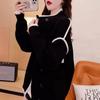 Zesílený široký límec pletený cardigan Oversized svetr na podzim a zimu Dámský korejský úplet