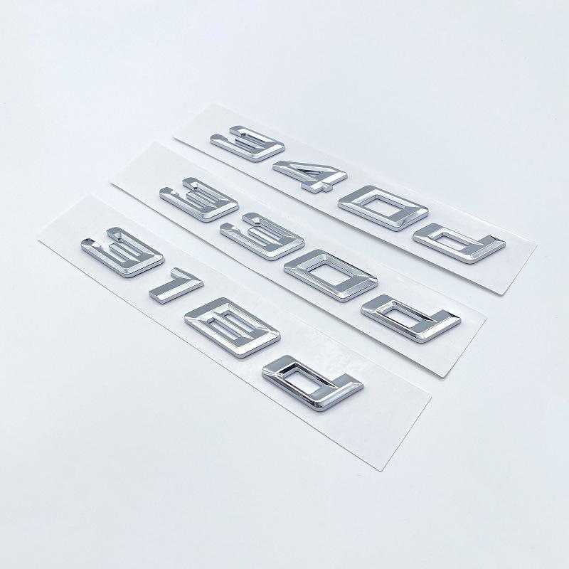 Insignias de Desplazamiento Trasero del Nuevo Serie 3 de BMW: Pegatinas 350d, 340d, 335d, 330d, 318d.