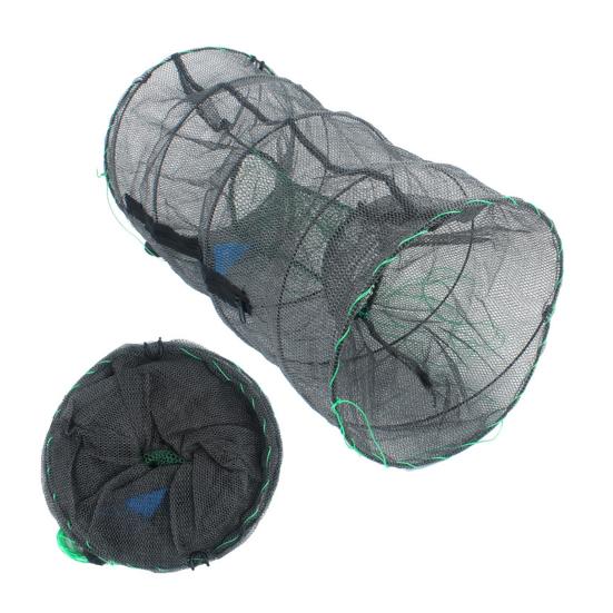 Large Automatic Folding Portable Fishing Net Trap Zipper Bait Spring Cage for Shrimp