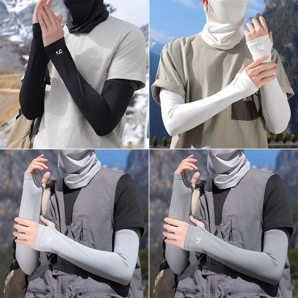 UPF 50+ Sun Arm Sleeves Breathable Arm Covers Summer Ice Silk Arm Sleeves  Outdoor