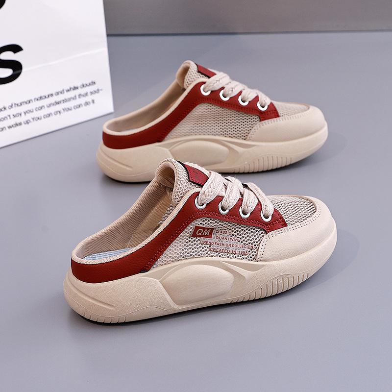 Stepping On Shit Bag Head Slippers Women's Outer Wear 2025 New Summer Hollow Single Mesh Slippers Thin Mesh Shoes 6682-2