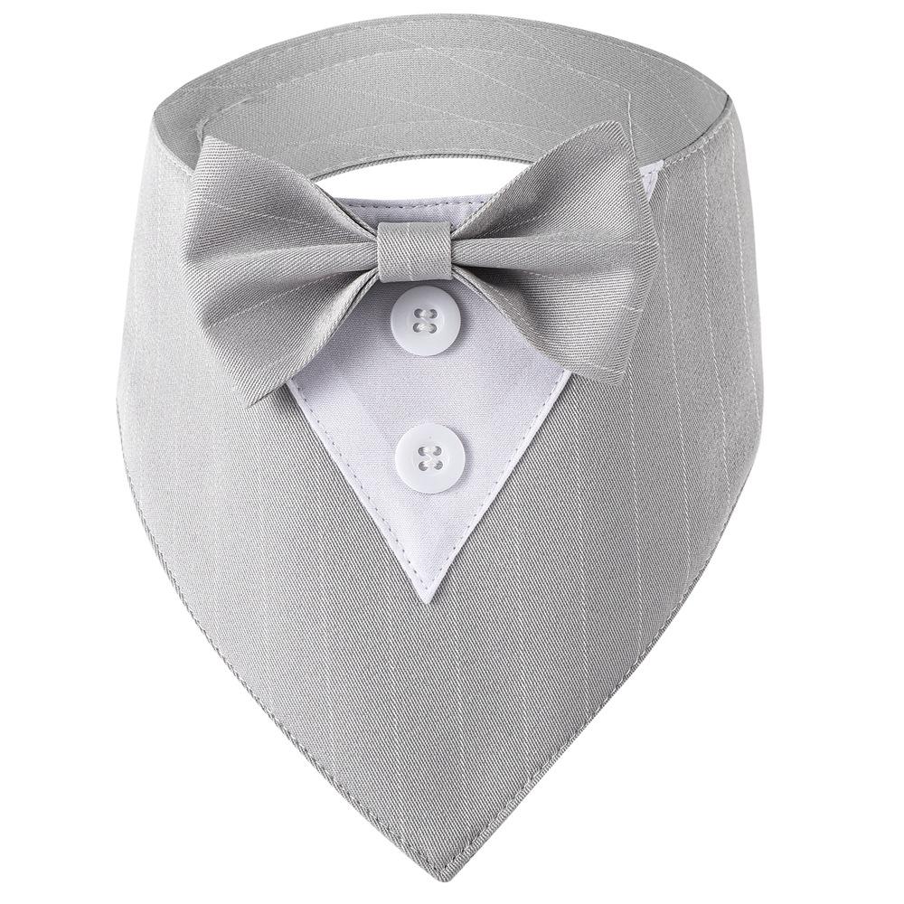 Tanpopo Dog Tuxedo Formal Wedding Bandana Bow Tie Birthday Costume Adjustable Pet Party Attire Valentines Outfit Cosplay Collar