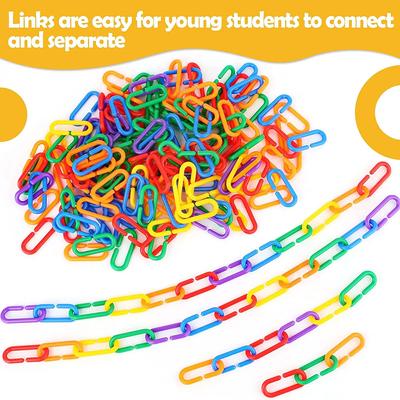 30/150Kids Geometrik Zincir Bağlantılı Toka Yapı Bloğu Eğitici Oyuncak Gökkuşağı Bağlantılı Toka Renkli Bilişsel Eğitici Oyuncak
