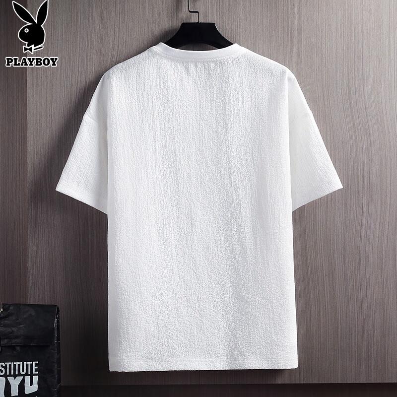 PLAYBOY T-shirt da uomo a maniche corte in seta di ghiaccio
