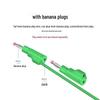 4mm Stackable Banana Plug with Safety Shroud & Spring-Retractable Nitrile Wire Test Lead