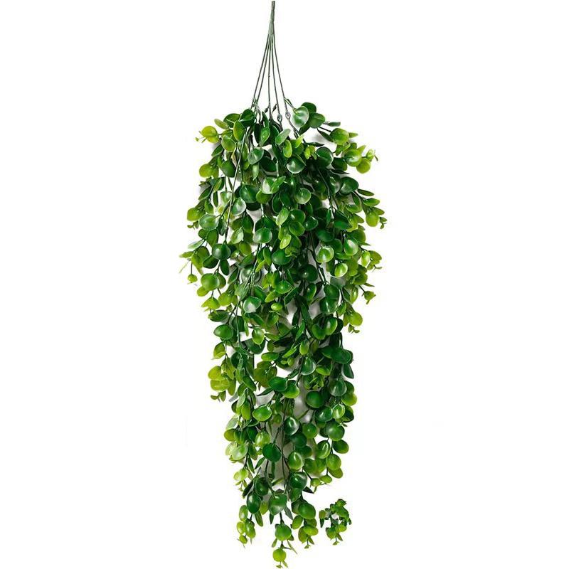 1pc Artificial Plant Hanging Green Simulation Plastic Vine Home Decor Window Wall Hanger Birthday Wedding Ornement Party Supply