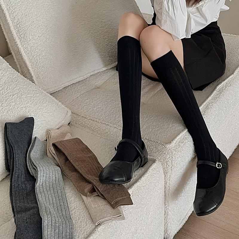 Drawing Stockings Children'S Japanese Jk College Style Long Stacking Socks Spring And Autumn Simple East Gate And Knee Calf Socks
