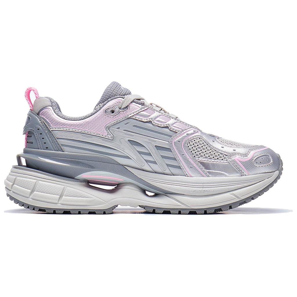 Li Ning Comet 5 Yi Star 5 Abrasion Resistant Rebound Low top Casual Shoes Women's Silver Gray AGCT352-3