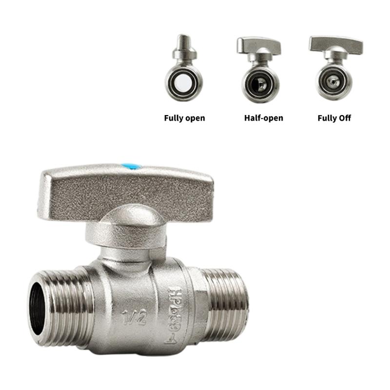 Premium Industrial Double Male Thread Ball Valves 1/2 Inch Or 3/4 Inch SuitableFor Home And Commercial Industry Plumbing