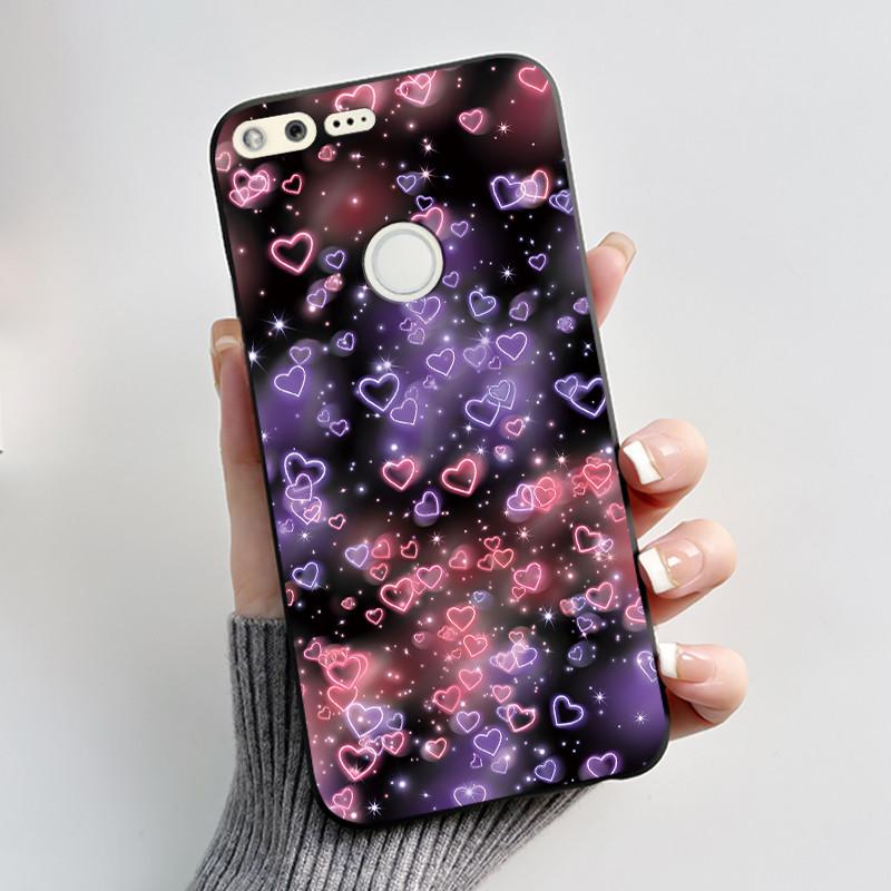 Luxury Cute Love Rabbit Cartoon Funny Case For Google Pixel XL Pixel1 1 XL Black Silicone Soft Phone Case Protective Back Cover