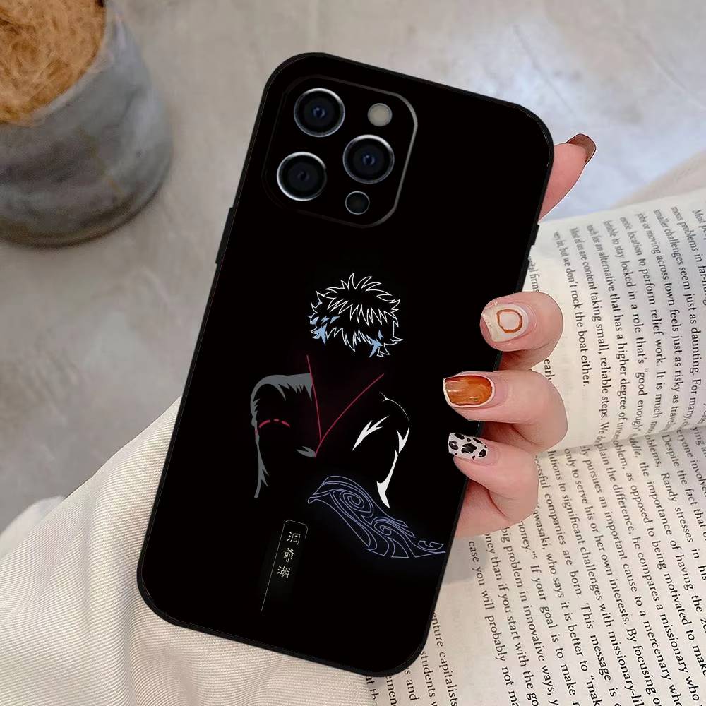 Gintama Gintoki Sakata Phone Case For iPhone 17, 16,15,14,13,12,11 Plus,Pro Max, Others Soft Black Cover