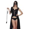Rubberized Patent Leather Cape Tights & Queen Costume Sexy Lingerie Set
