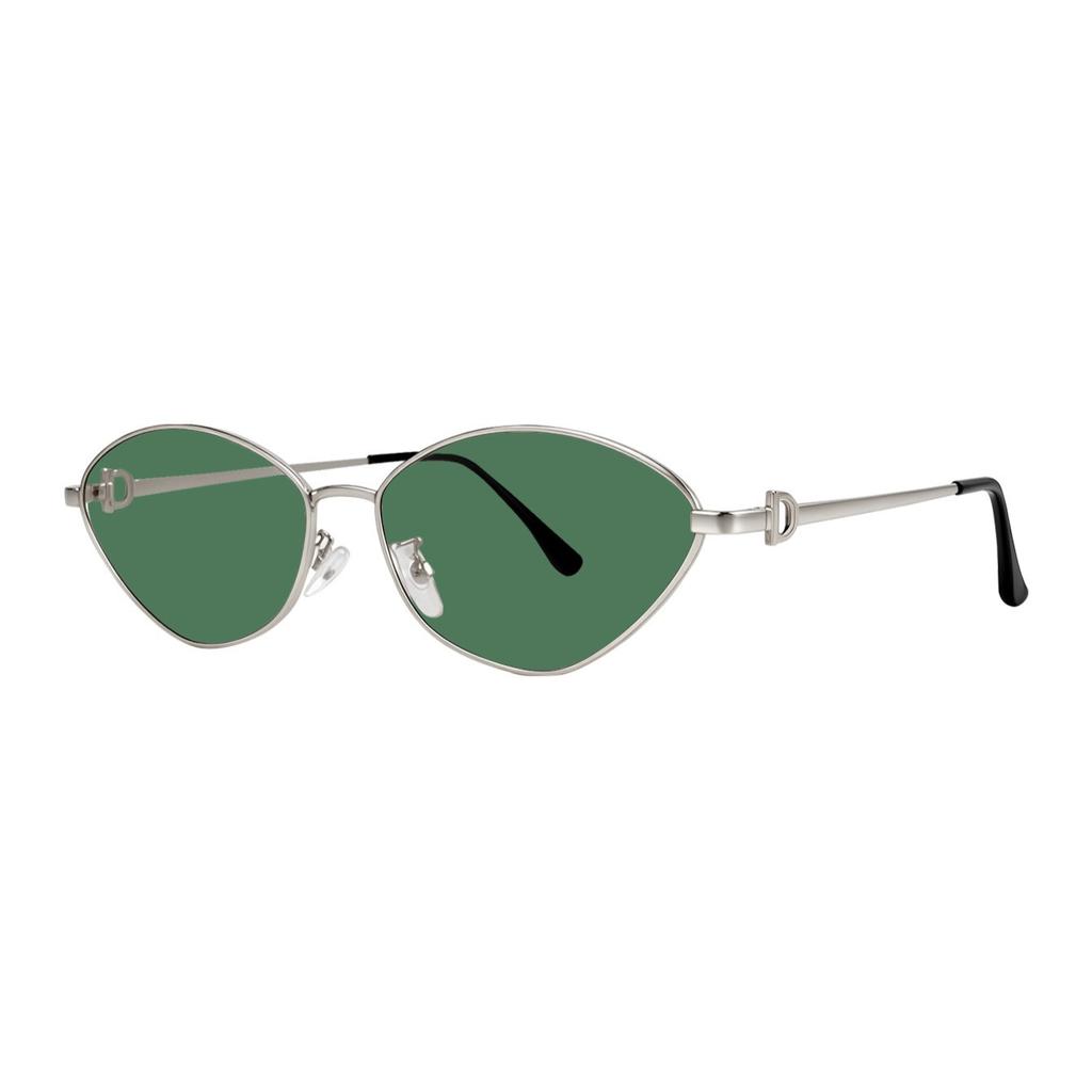 Vintage metal cat eye sunglasses women's YK millennial wind dopamine red round face sunglasses UV protection