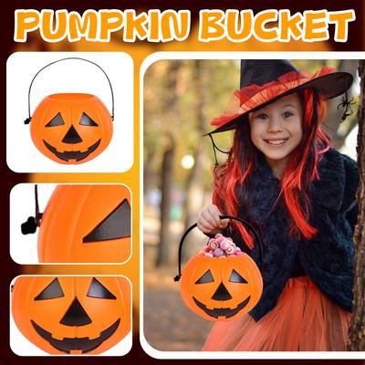 Halloween Kürbisglas Halloween Dekoration Kürbiseimer mit Deckel Dreieckige Augen Kürbisglas Kürbislaterne