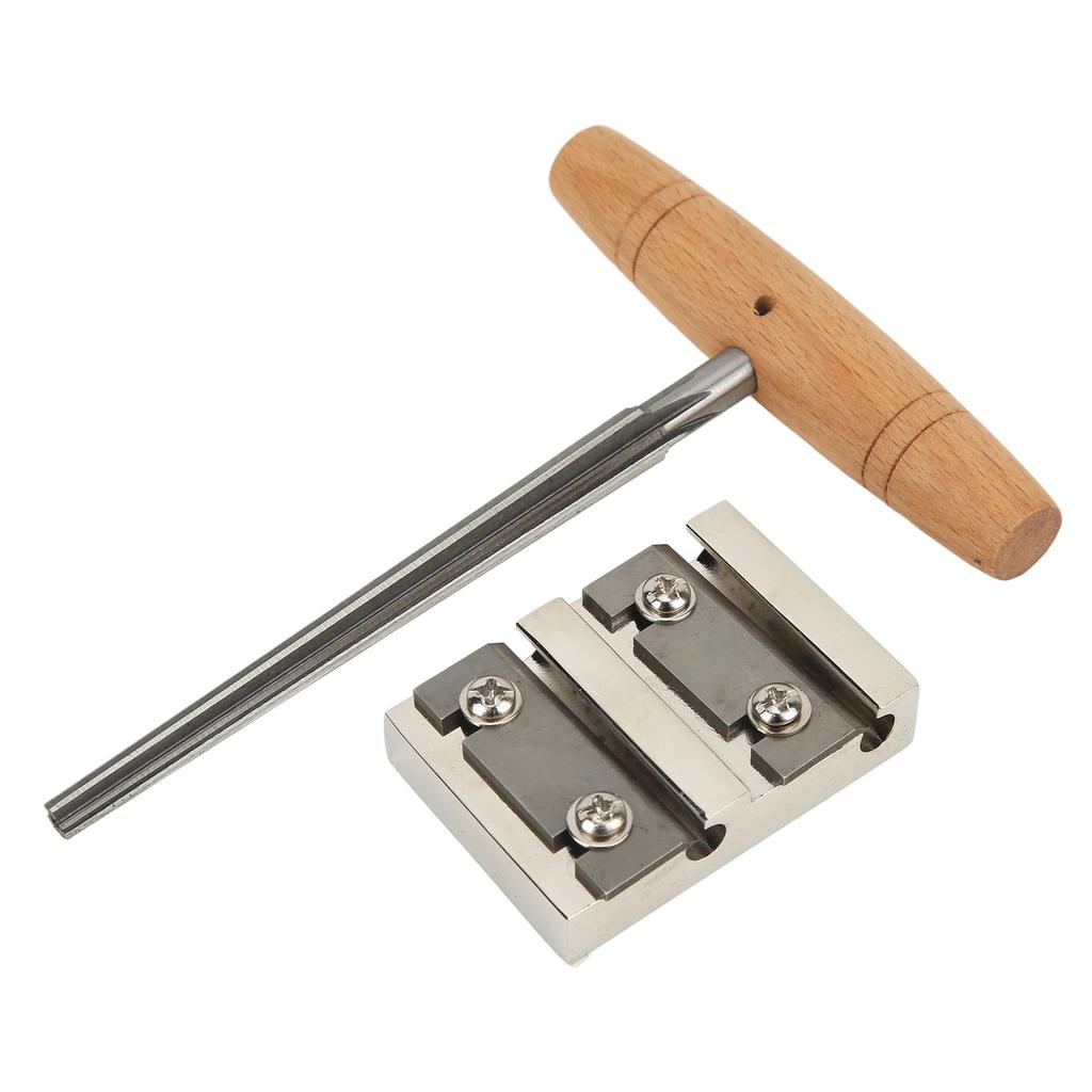 Violin Tool Set Metal Blade Wooden Handle Incisive 4 Hole Violin Peg Hole Reamer for Maintenance